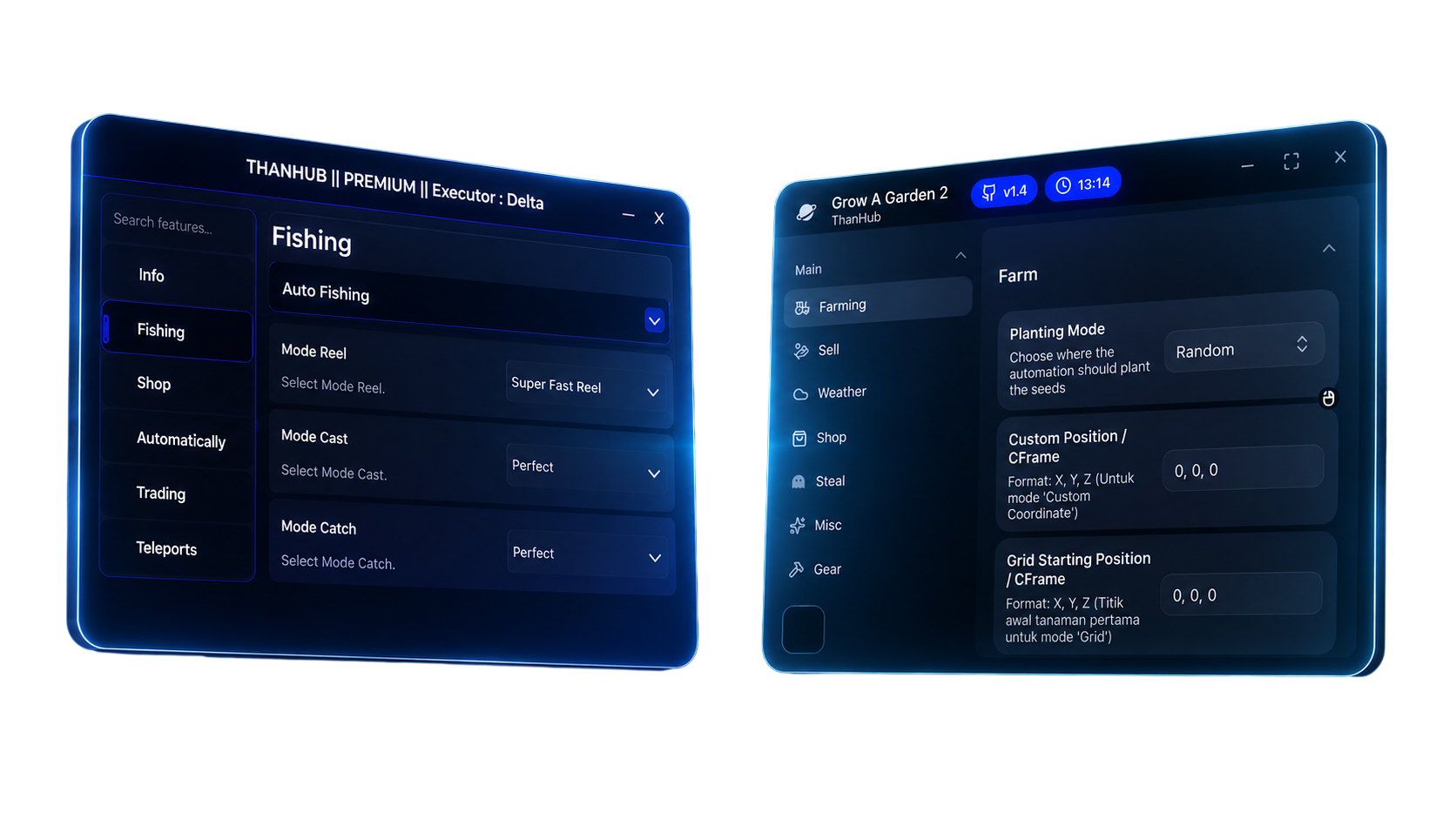 ThanHub 3D script interface preview